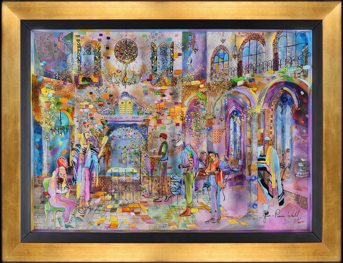 The Tenth Man - The Kotel - Jean-Pierre Weill Studios - Famous Paintings - canvas prints - famous artists - bedroom ideas - unique gifts - glass art - unique gifts