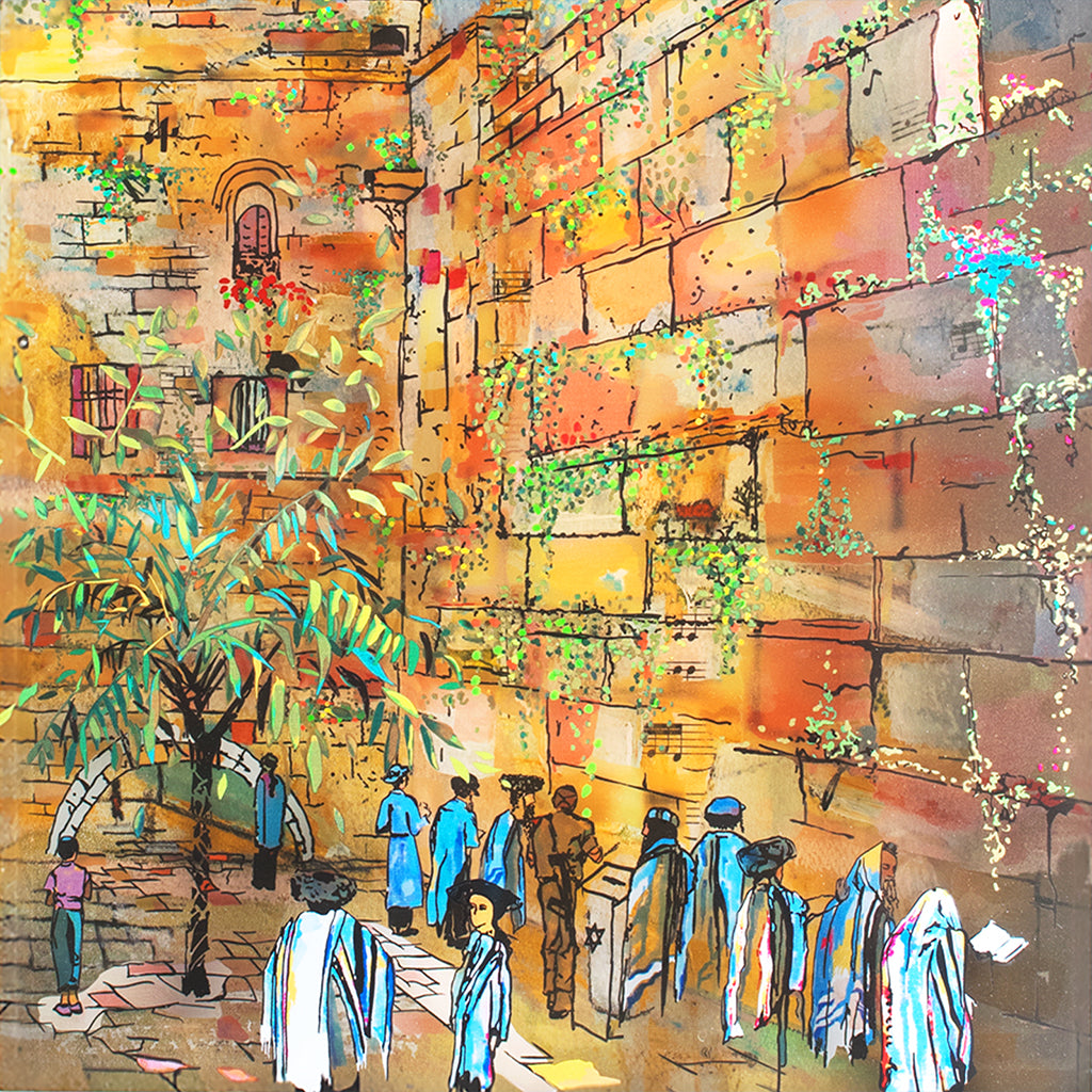 The Kotel - Jean-Pierre Weill Studios - Famous Paintings - canvas prints - famous artists - bedroom ideas - unique gifts - glass art - unique gifts