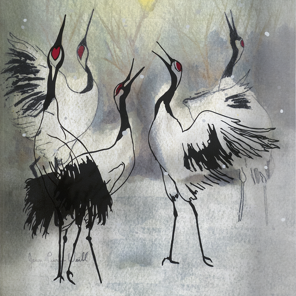 Cranes in Winter - Jean-Pierre Weill Studios